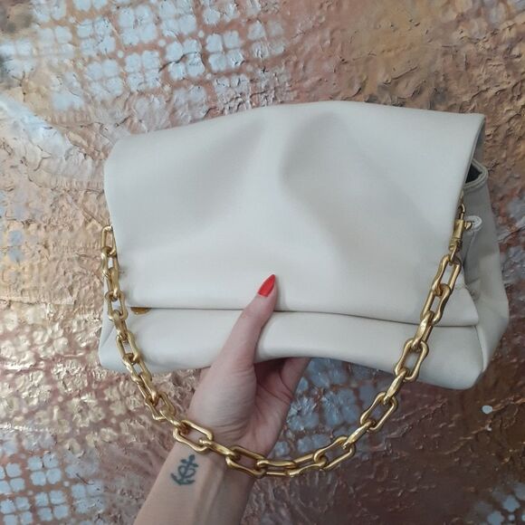 NWOT Zara Faux Leather Slouchy Shoulder Bag - Picture 4 of 15